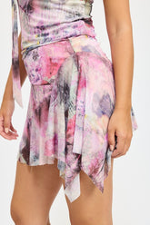Asymmetrical Sharkbite Hem Mini Skirt Emory Park